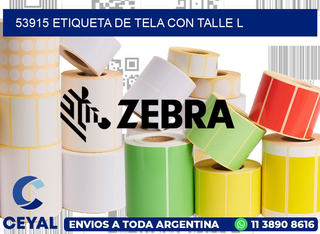 53915 ETIQUETA DE TELA CON TALLE L