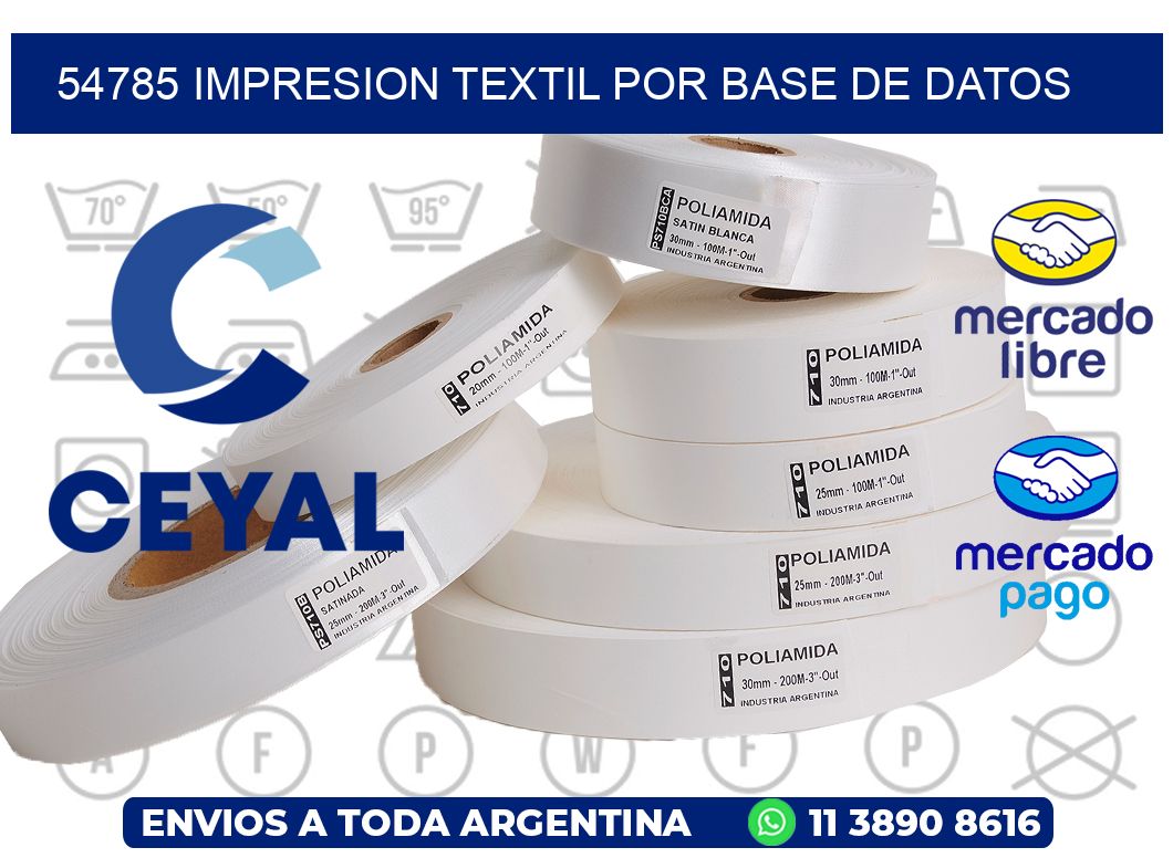 54785 IMPRESION TEXTIL POR BASE DE DATOS