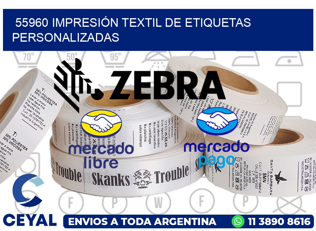 55960 IMPRESIÓN TEXTIL DE ETIQUETAS PERSONALIZADAS