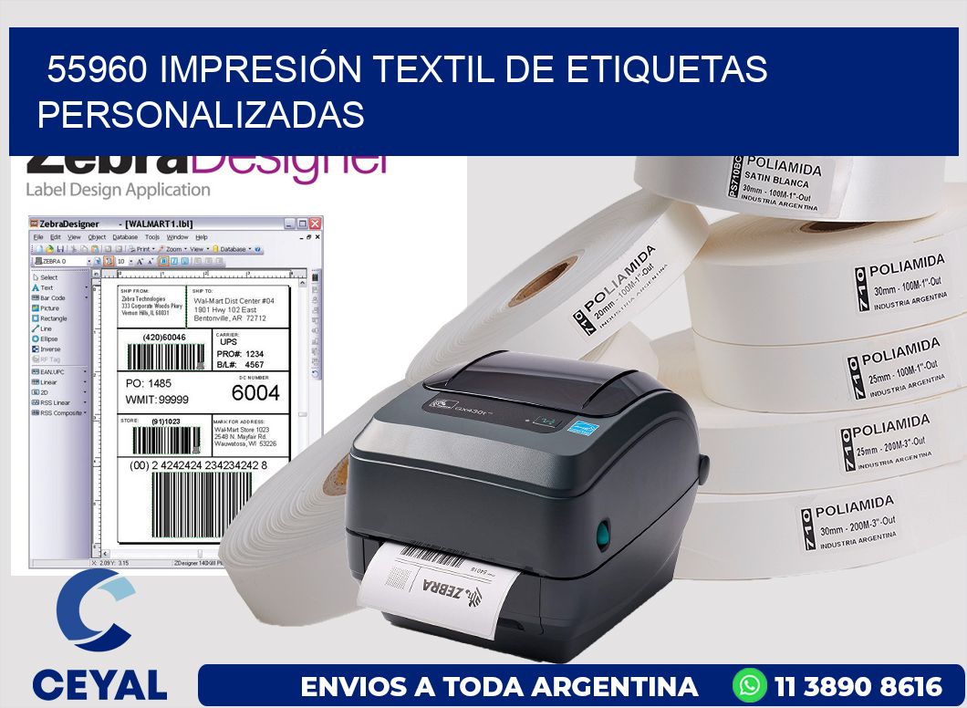 55960 IMPRESIÓN TEXTIL DE ETIQUETAS PERSONALIZADAS