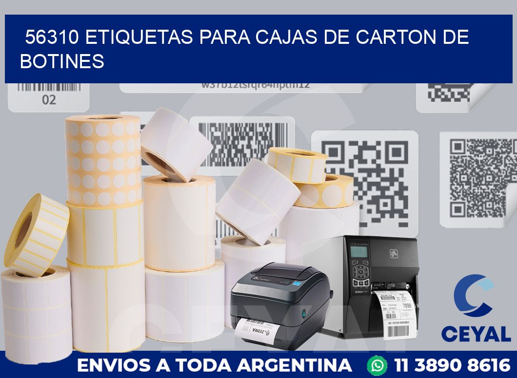 56310 ETIQUETAS PARA CAJAS DE CARTON DE BOTINES