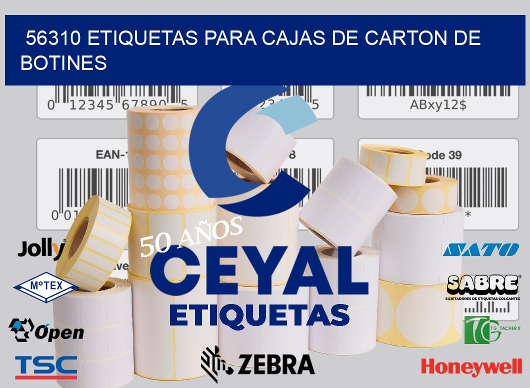 56310 ETIQUETAS PARA CAJAS DE CARTON DE BOTINES