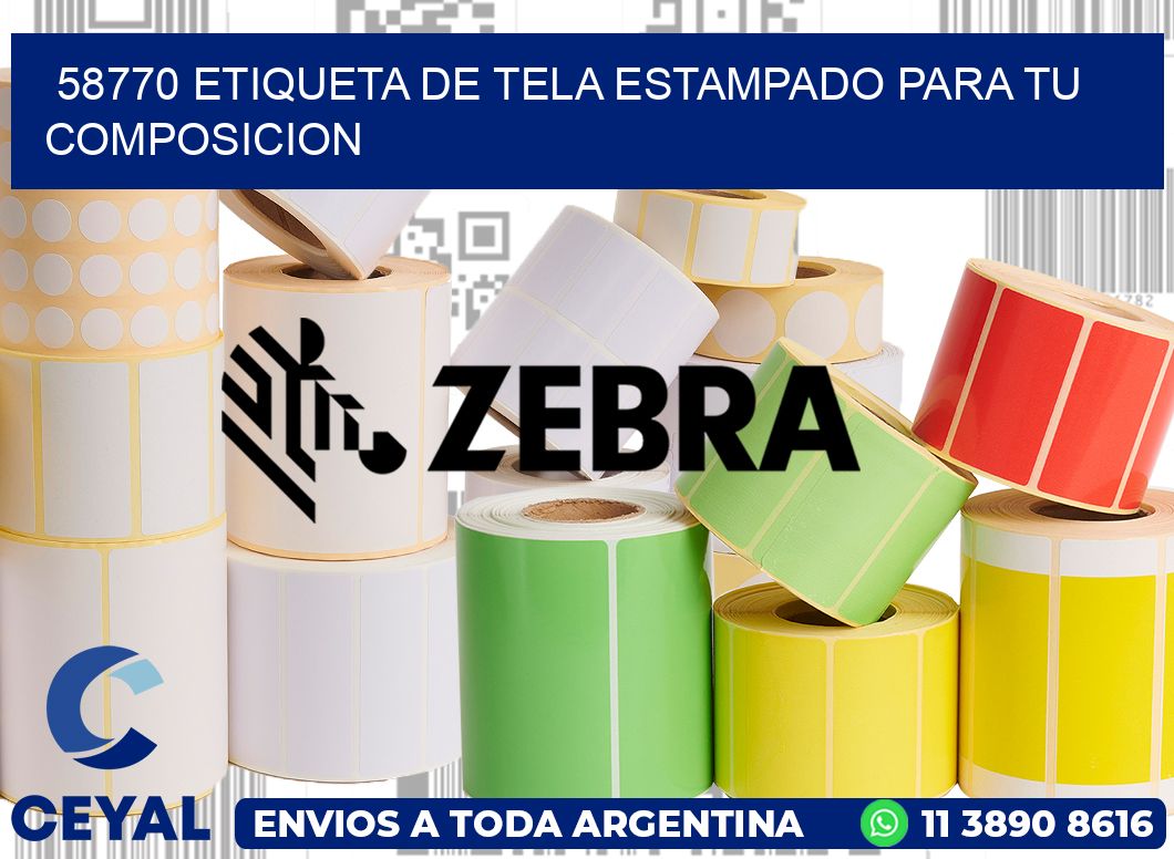 58770 ETIQUETA DE TELA ESTAMPADO PARA TU COMPOSICION