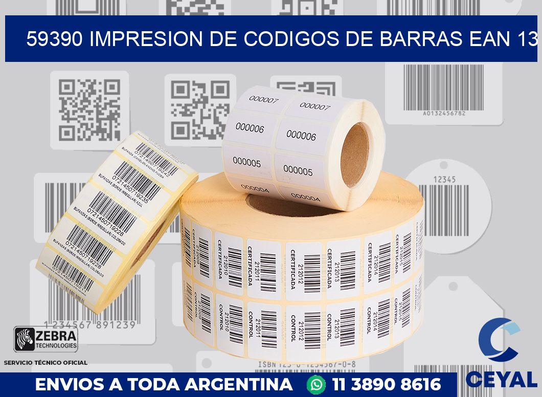 59390 IMPRESION DE CODIGOS DE BARRAS EAN 13