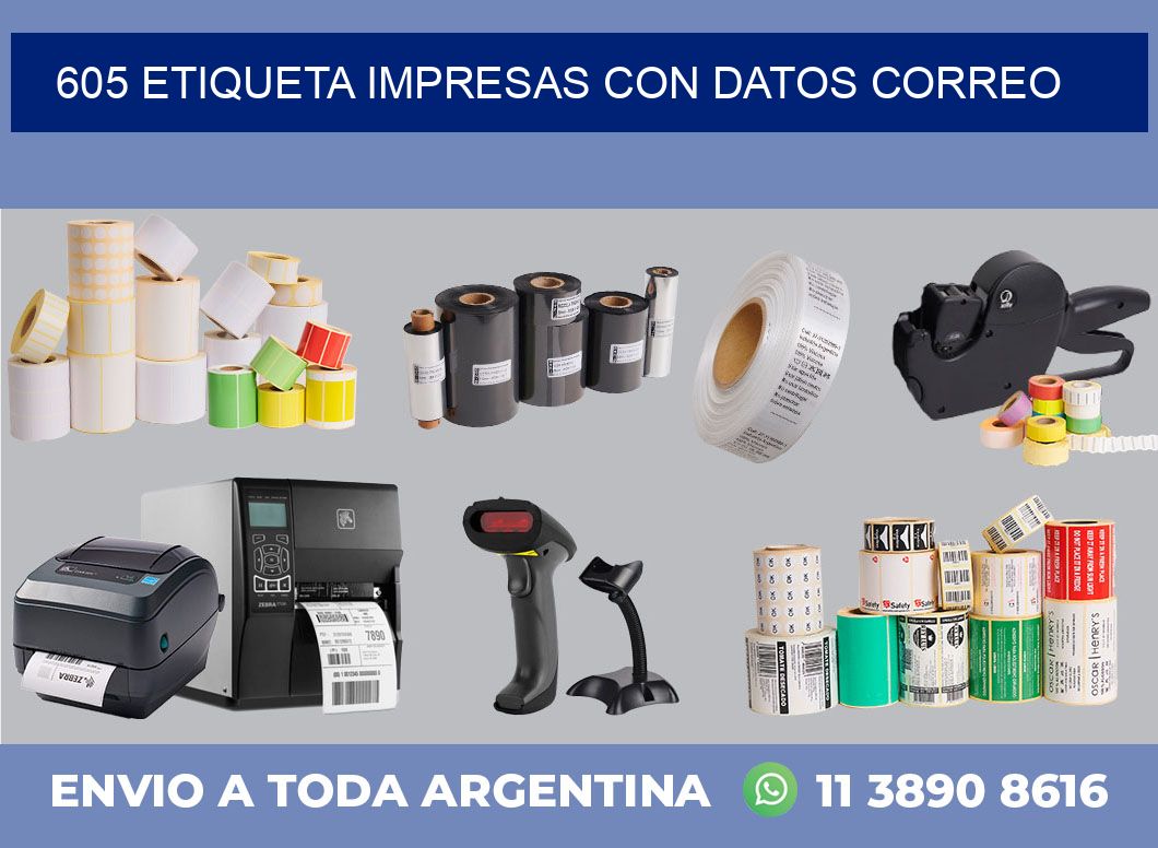 605 ETIQUETA IMPRESAS CON DATOS CORREO