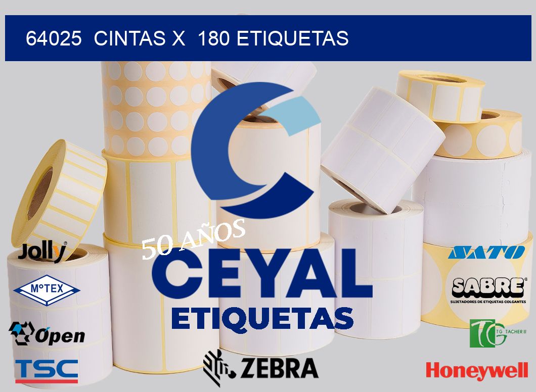 64025  cintas x  180 etiquetas