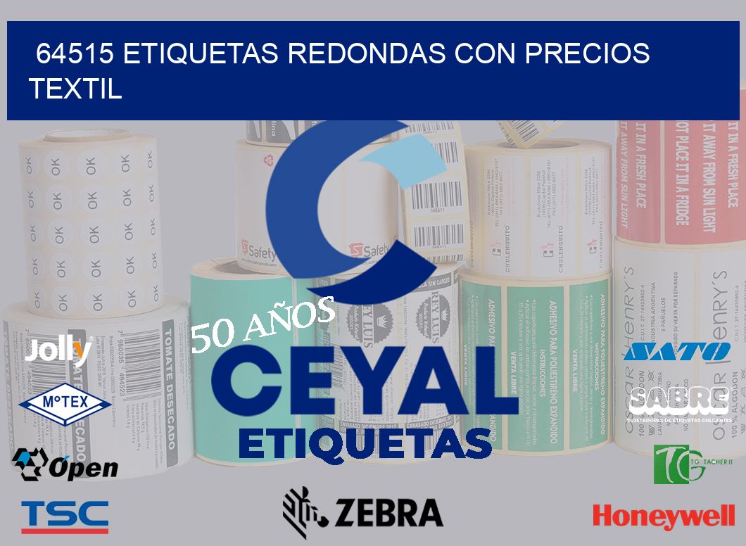 64515 ETIQUETAS REDONDAS CON PRECIOS TEXTIL