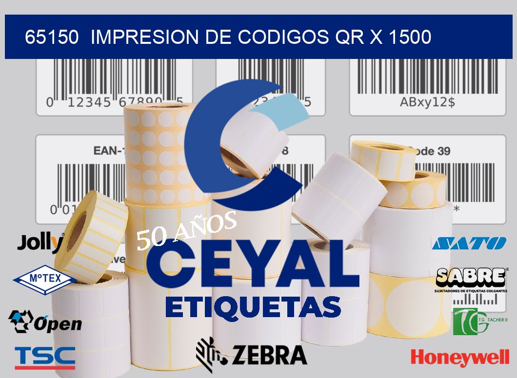 65150  impresion de codigos qr x 1500