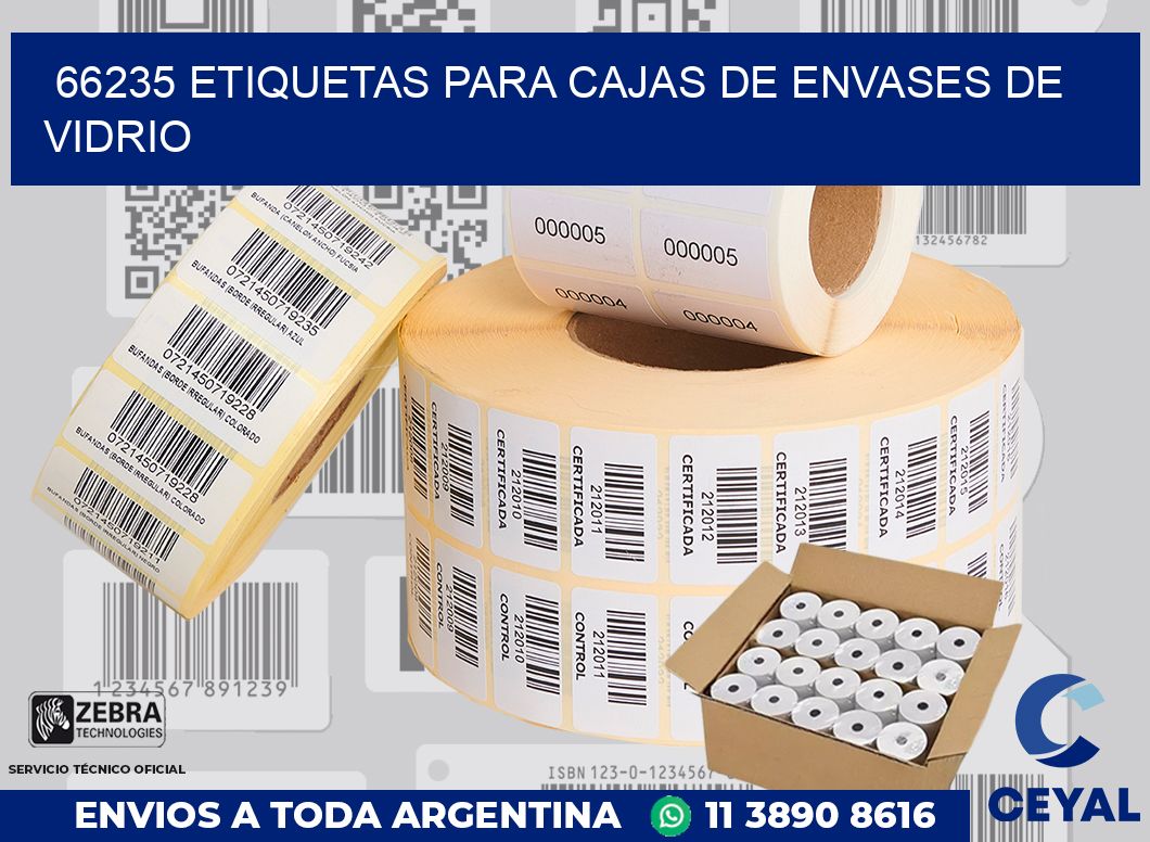 66235 ETIQUETAS PARA CAJAS DE ENVASES DE VIDRIO