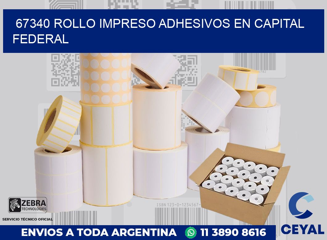 67340 ROLLO IMPRESO ADHESIVOS EN CAPITAL FEDERAL
