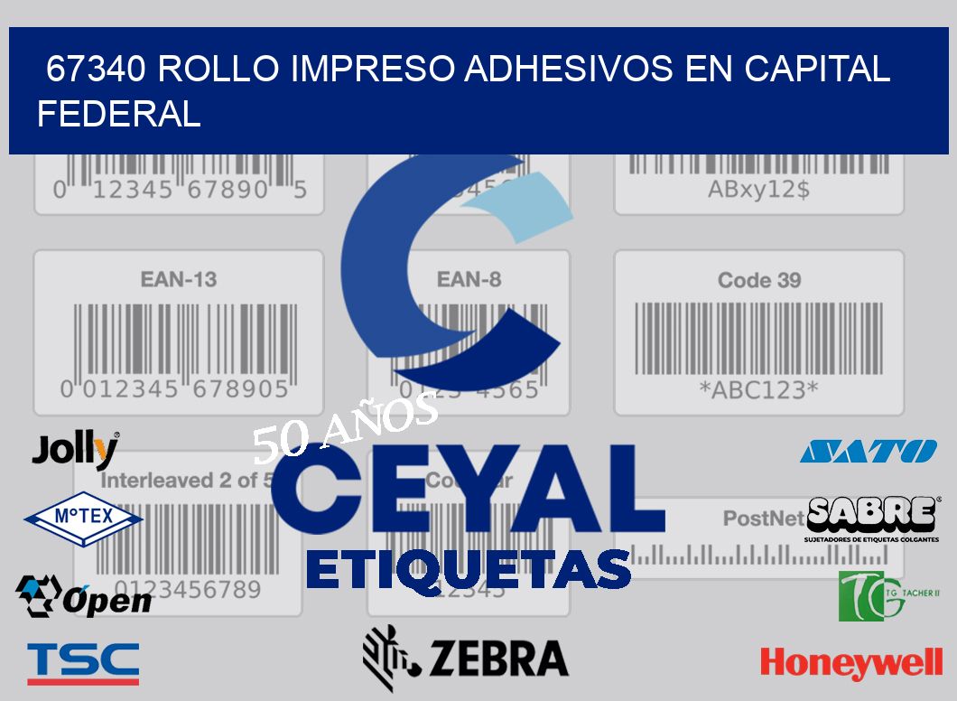 67340 ROLLO IMPRESO ADHESIVOS EN CAPITAL FEDERAL
