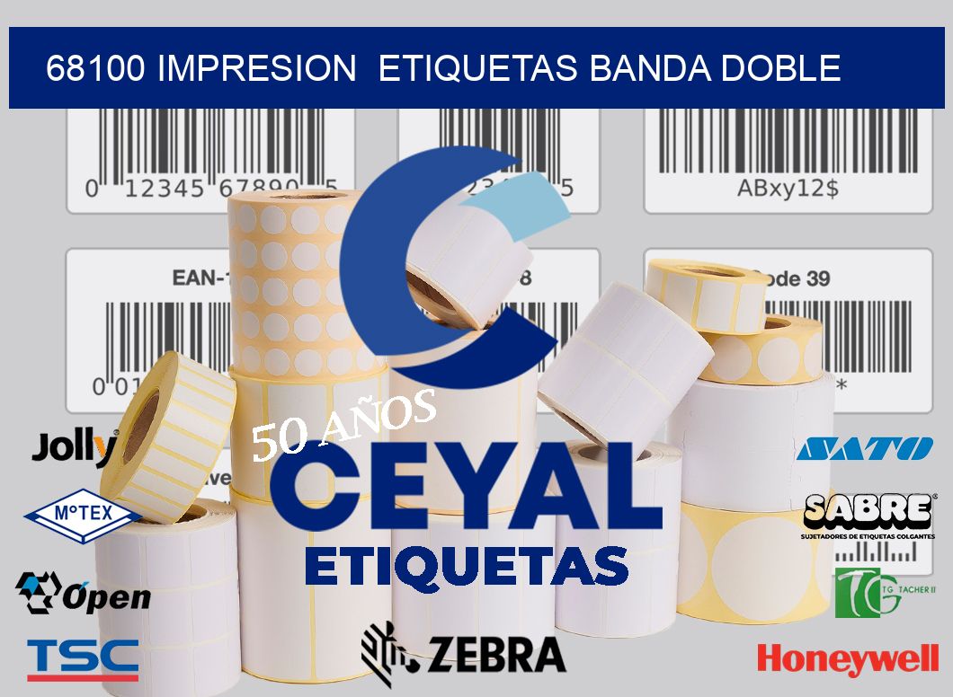 68100 impresion  etiquetas banda doble