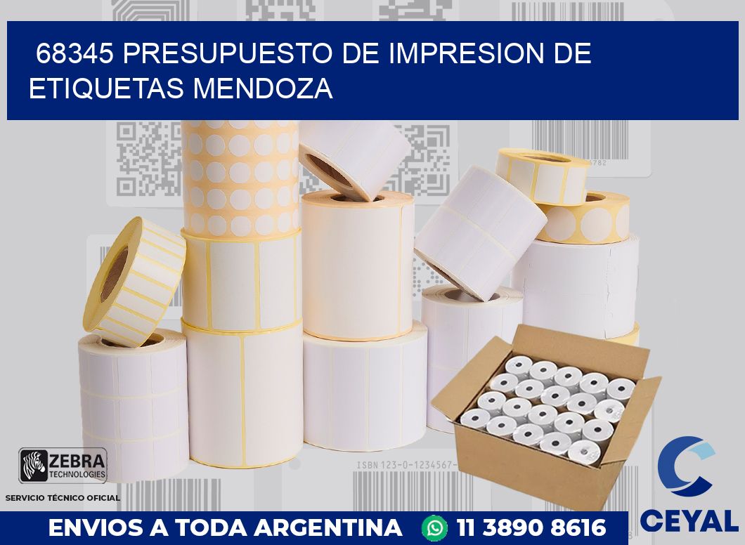 68345 PRESUPUESTO DE IMPRESION DE ETIQUETAS MENDOZA
