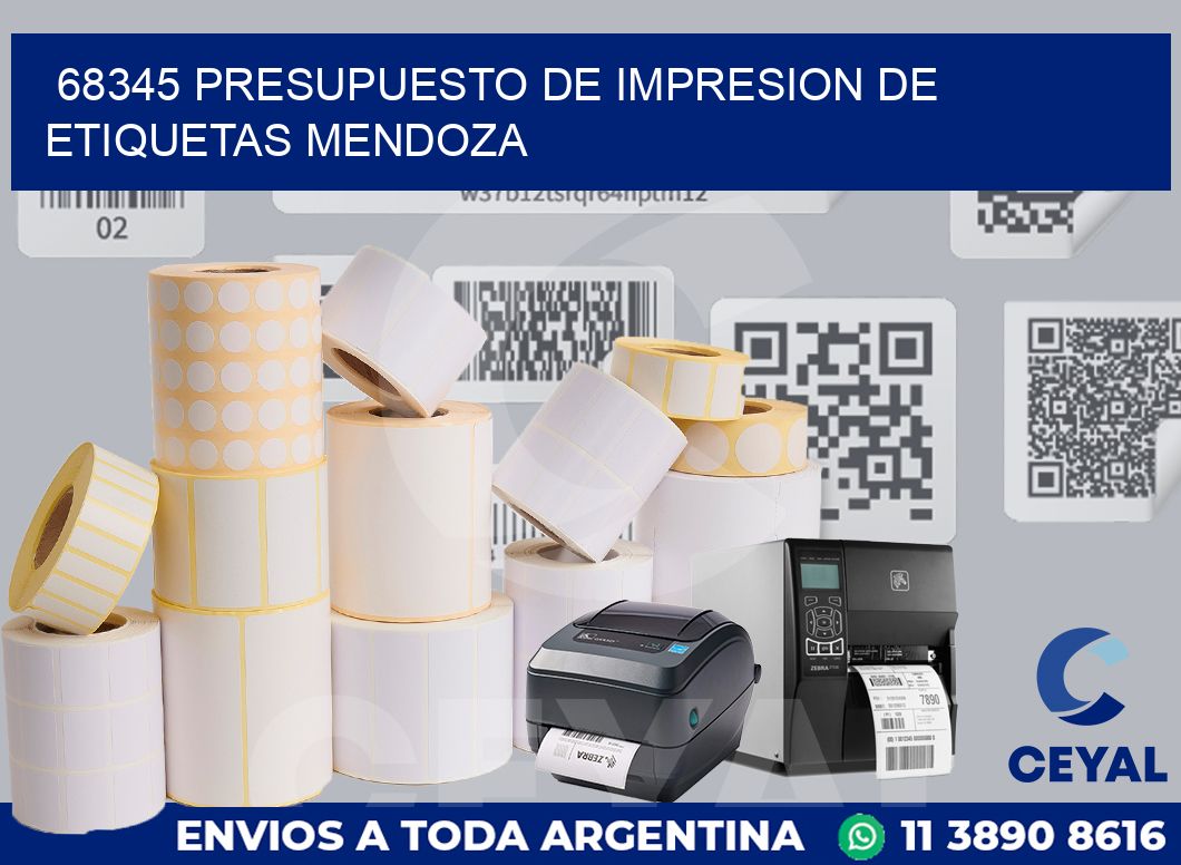 68345 PRESUPUESTO DE IMPRESION DE ETIQUETAS MENDOZA