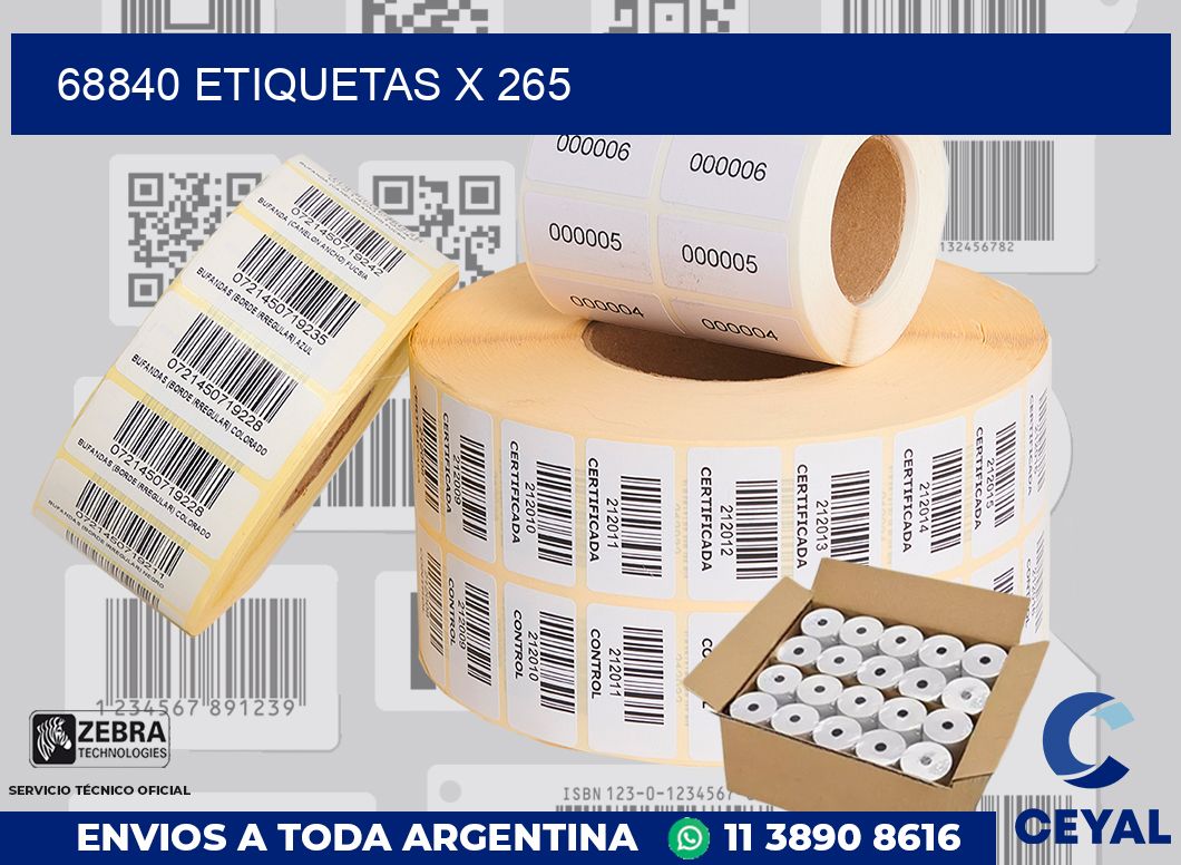 68840 Etiquetas x 265