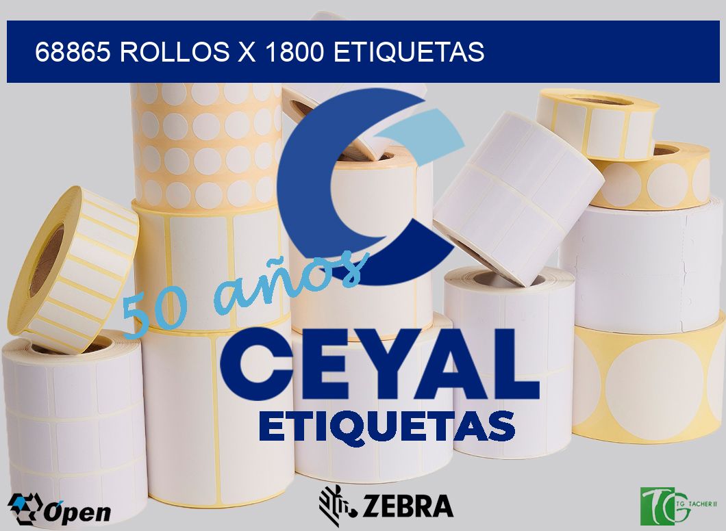 68865 Rollos x 1800 etiquetas