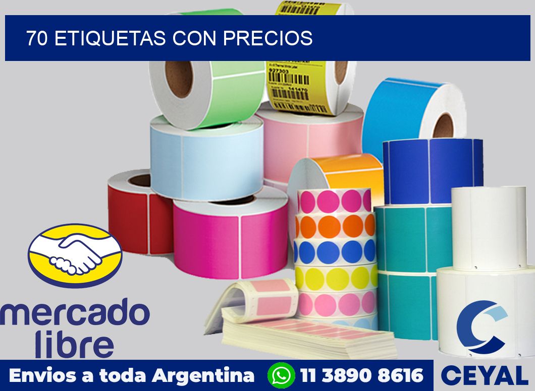 70 ETIQUETAS CON PRECIOS