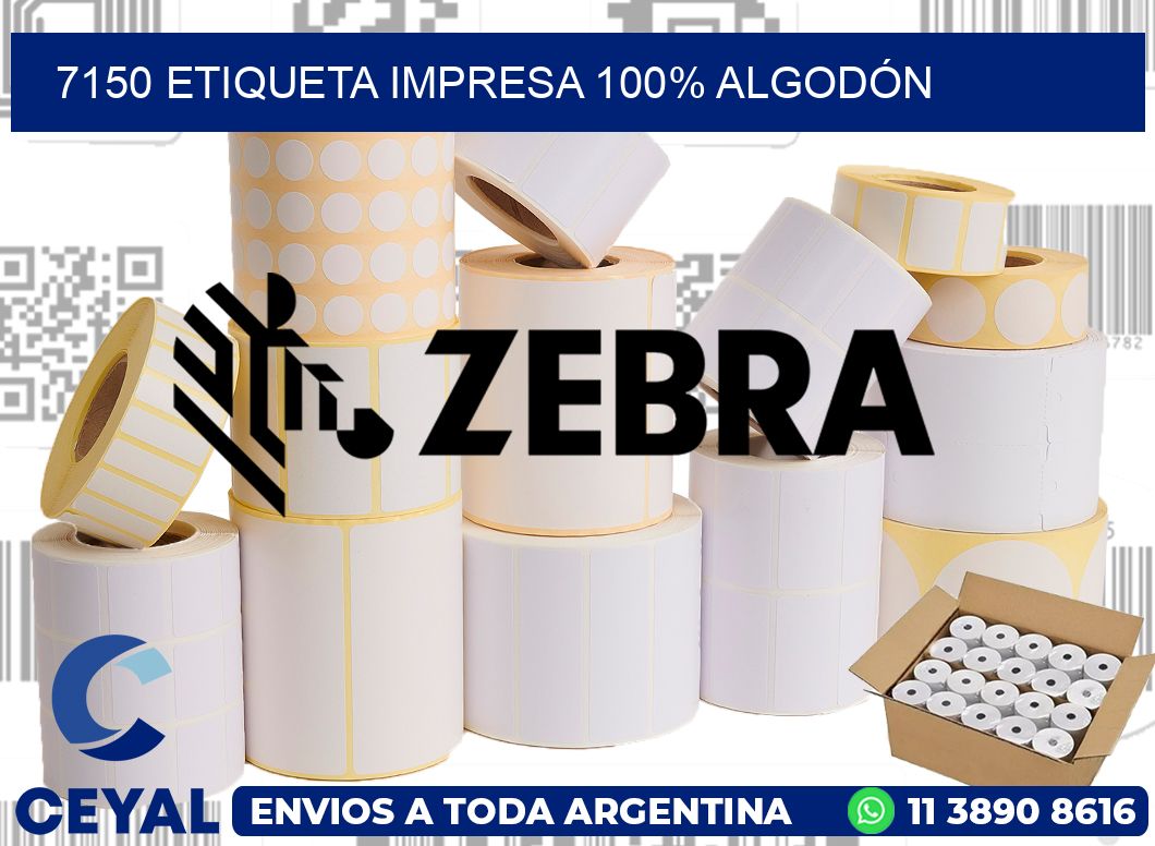 7150 ETIQUETA IMPRESA 100% ALGODÓN