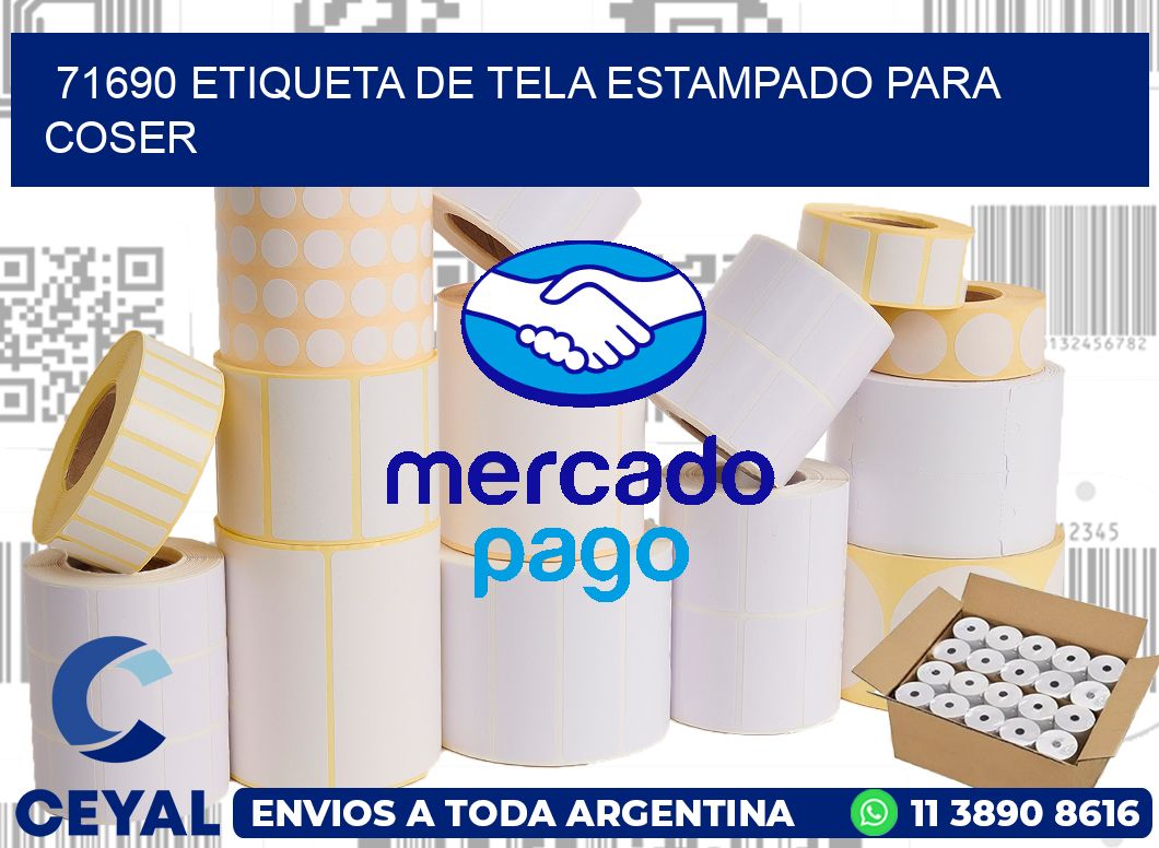 71690 ETIQUETA DE TELA ESTAMPADO PARA COSER