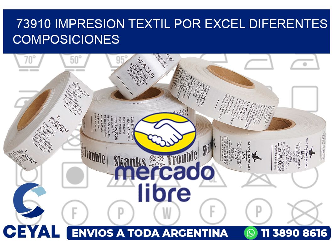 73910 IMPRESION TEXTIL POR EXCEL DIFERENTES COMPOSICIONES