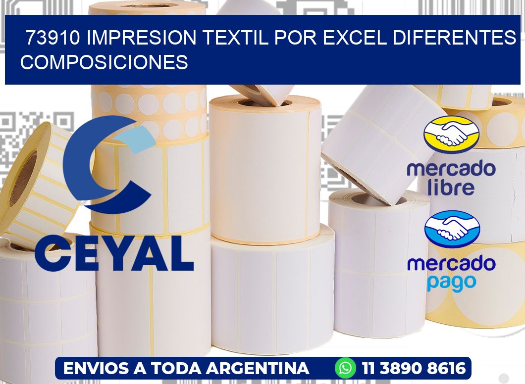 73910 IMPRESION TEXTIL POR EXCEL DIFERENTES COMPOSICIONES