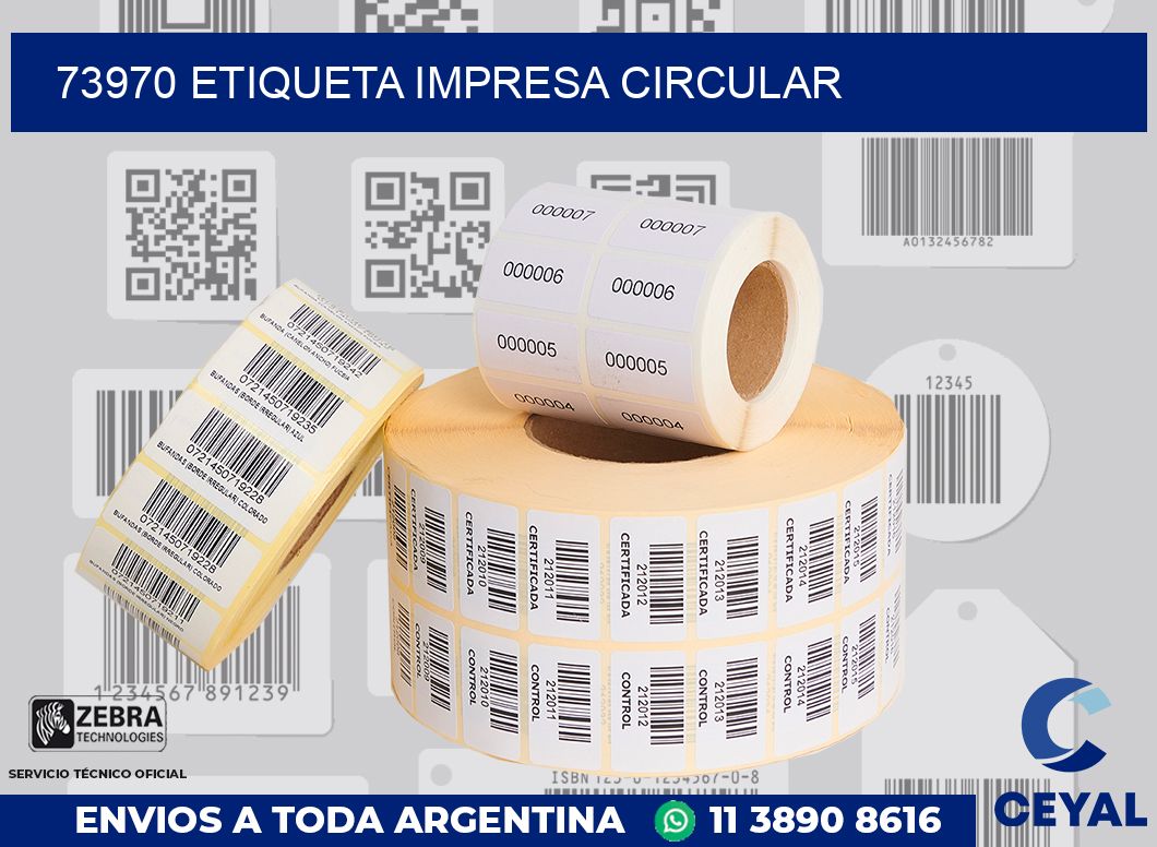 73970 ETIQUETA IMPRESA CIRCULAR