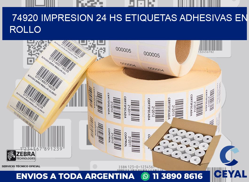74920 impresion 24 hs etiquetas adhesivas en rollo