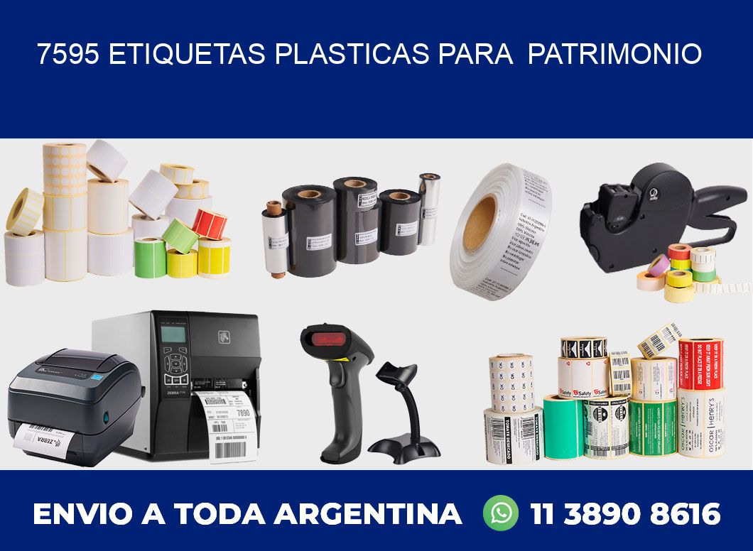7595 ETIQUETAS PLASTICAS PARA  PATRIMONIO