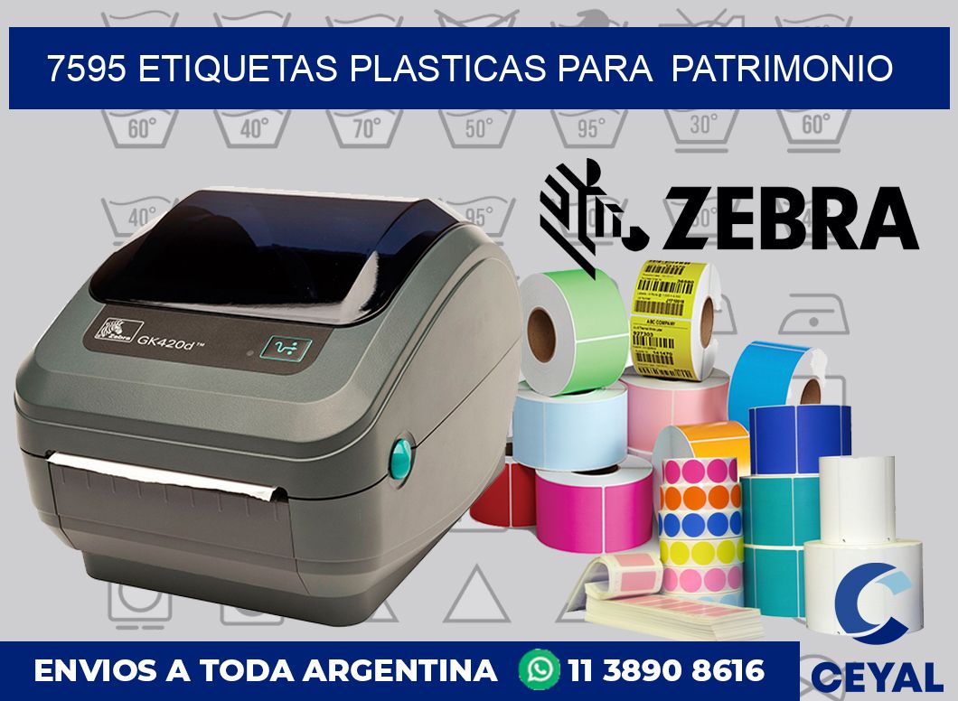 7595 ETIQUETAS PLASTICAS PARA  PATRIMONIO