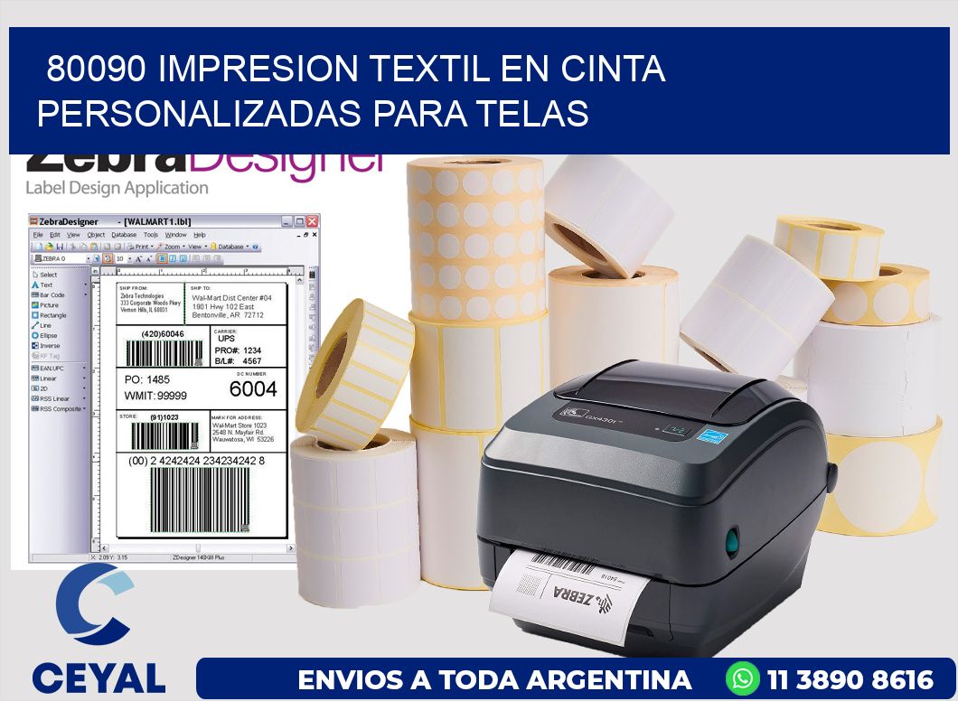 80090 IMPRESION TEXTIL EN CINTA PERSONALIZADAS PARA TELAS
