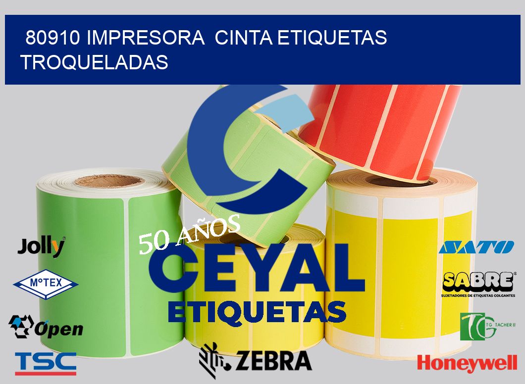 80910 impresora  cinta etiquetas troqueladas