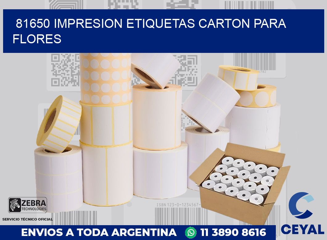 81650 IMPRESION ETIQUETAS CARTON PARA FLORES