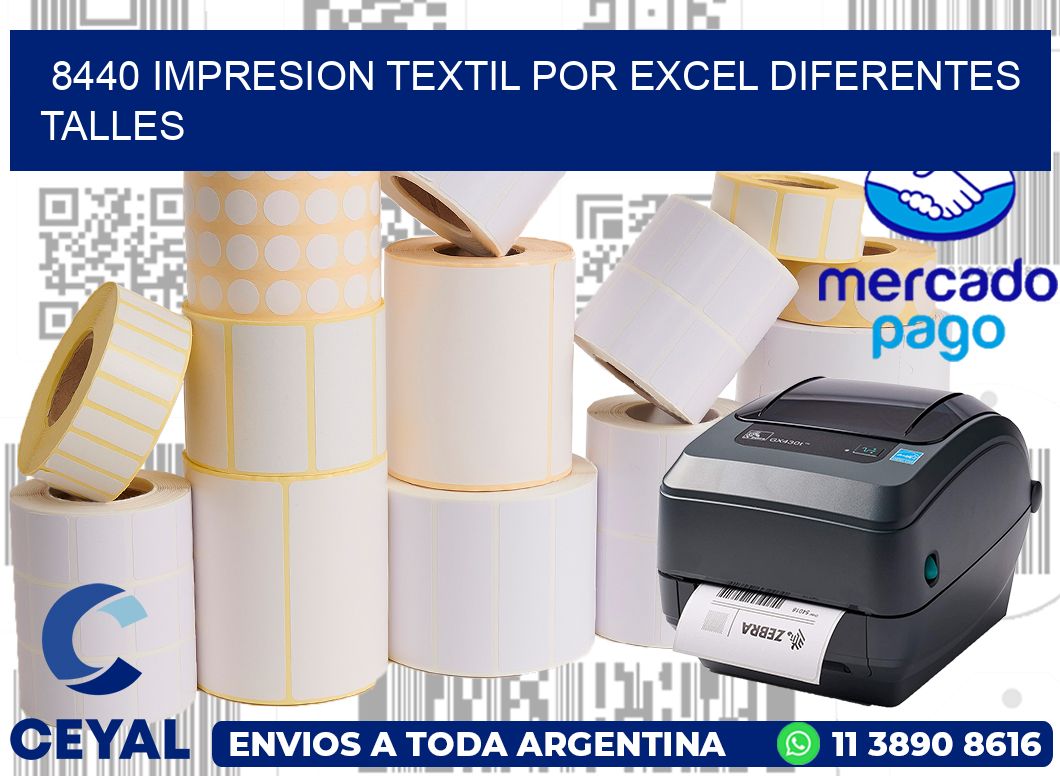 8440 IMPRESION TEXTIL POR EXCEL DIFERENTES TALLES
