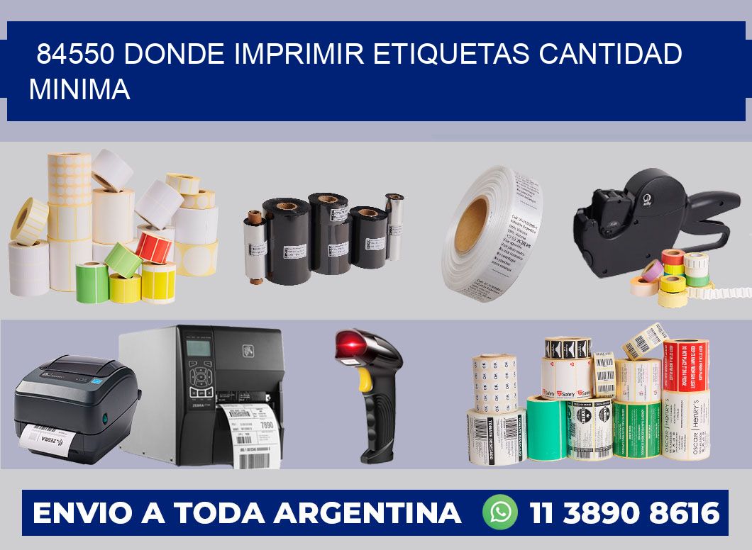 84550 DONDE IMPRIMIR ETIQUETAS CANTIDAD MINIMA