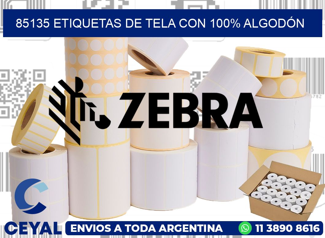 85135 ETIQUETAS DE TELA CON 100% ALGODÓN