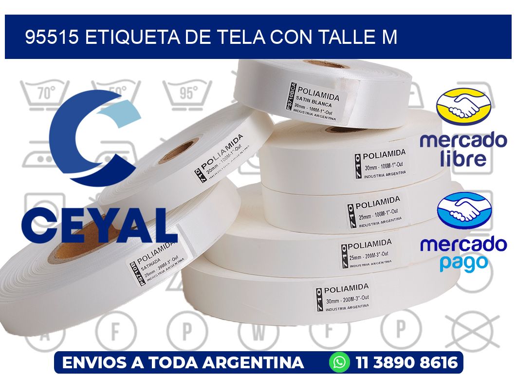 95515 ETIQUETA DE TELA CON TALLE M