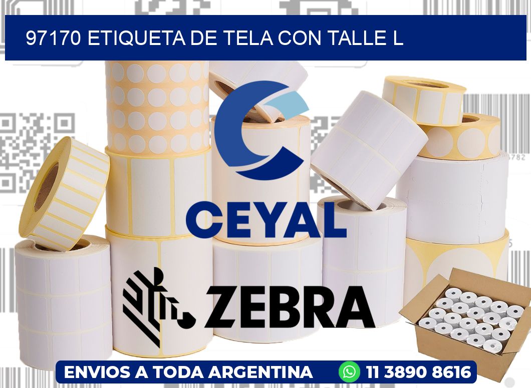 97170 ETIQUETA DE TELA CON TALLE L
