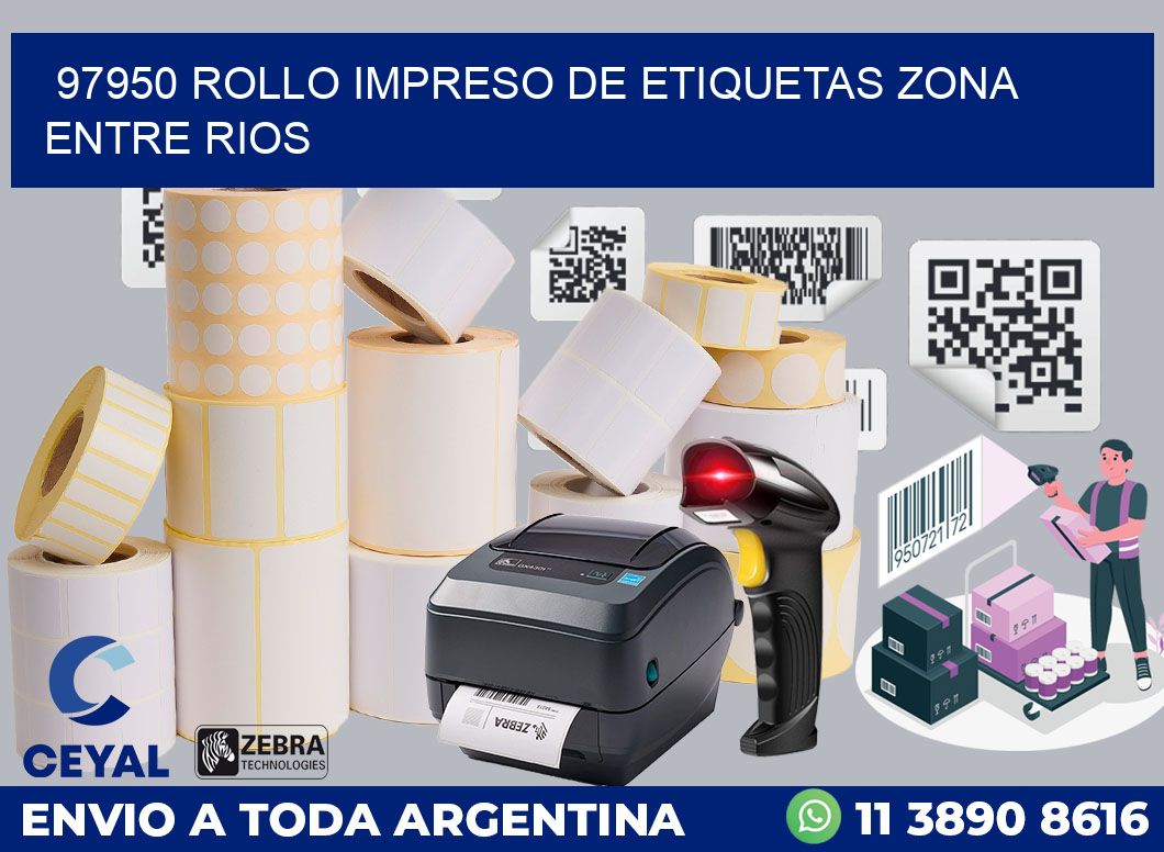 97950 ROLLO IMPRESO DE ETIQUETAS ZONA ENTRE RIOS