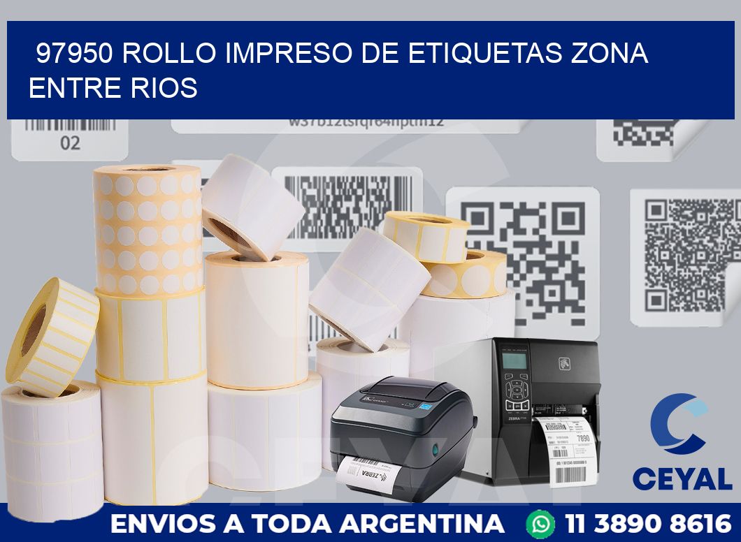 97950 ROLLO IMPRESO DE ETIQUETAS ZONA ENTRE RIOS
