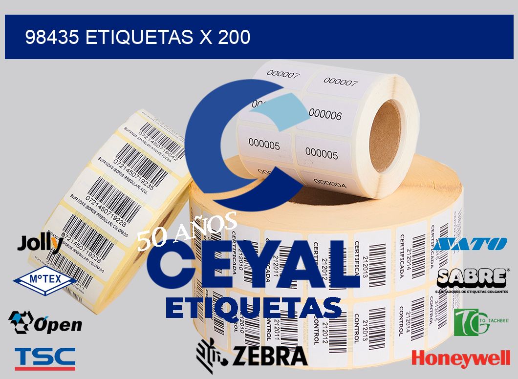 98435 Etiquetas x 200