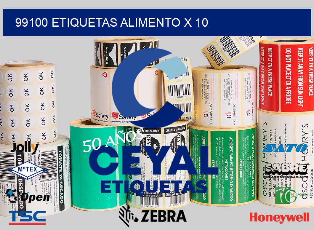 99100 etiquetas alimento x 10