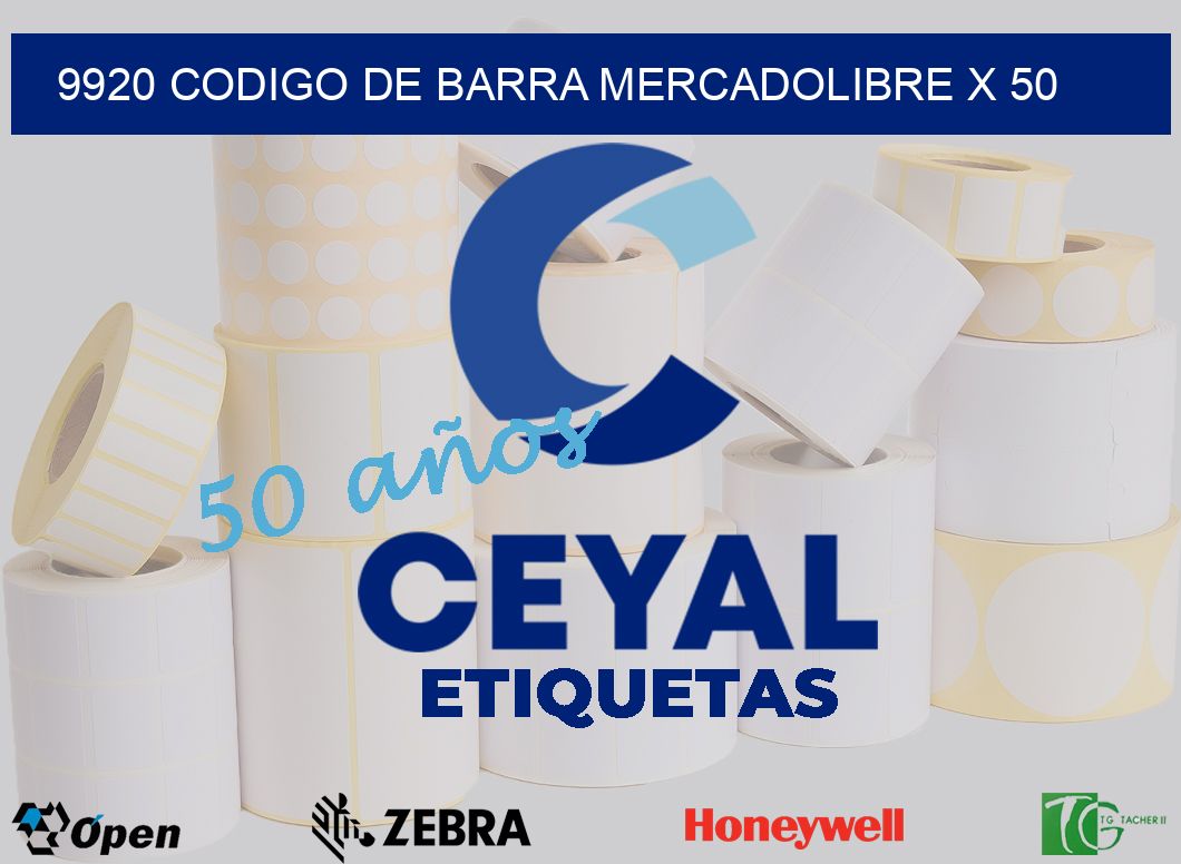 9920 codigo de barra mercadolibre x 50