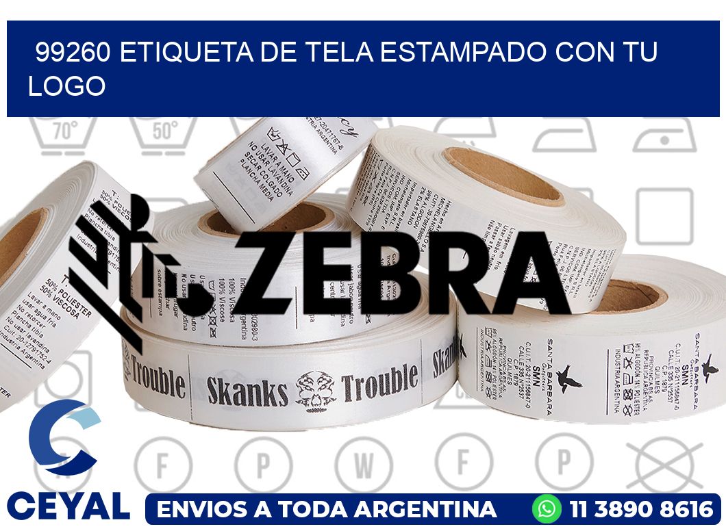 99260 ETIQUETA DE TELA ESTAMPADO CON TU LOGO