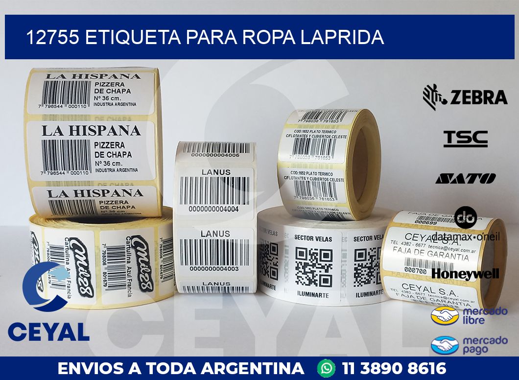 12755 ETIQUETA PARA ROPA LAPRIDA