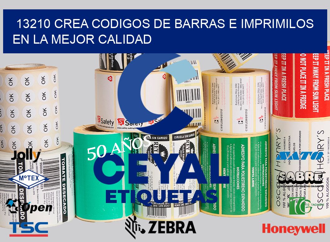 13210 CREA CODIGOS DE BARRAS E IMPRIMILOS EN LA MEJOR CALIDAD