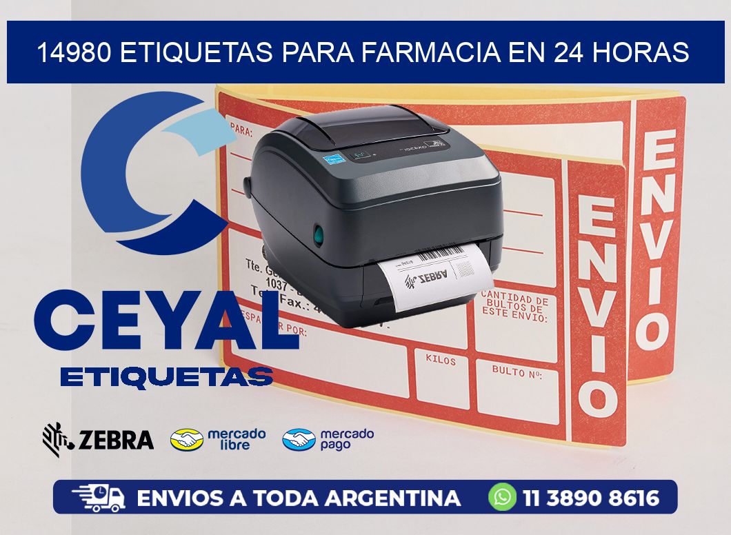 14980 ETIQUETAS PARA FARMACIA EN 24 HORAS