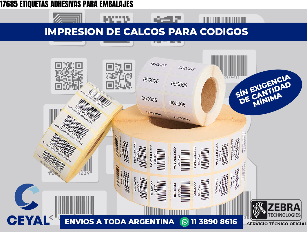 17685 ETIQUETAS ADHESIVAS PARA EMBALAJES