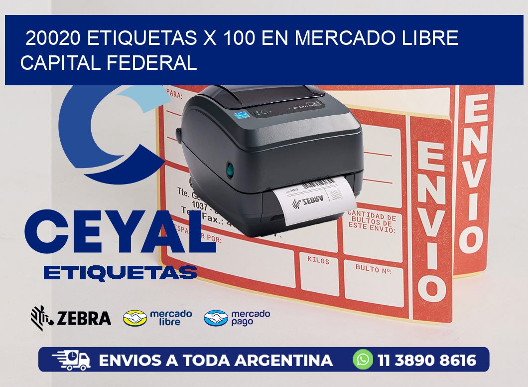 20020 ETIQUETAS X 100 EN MERCADO LIBRE CAPITAL FEDERAL