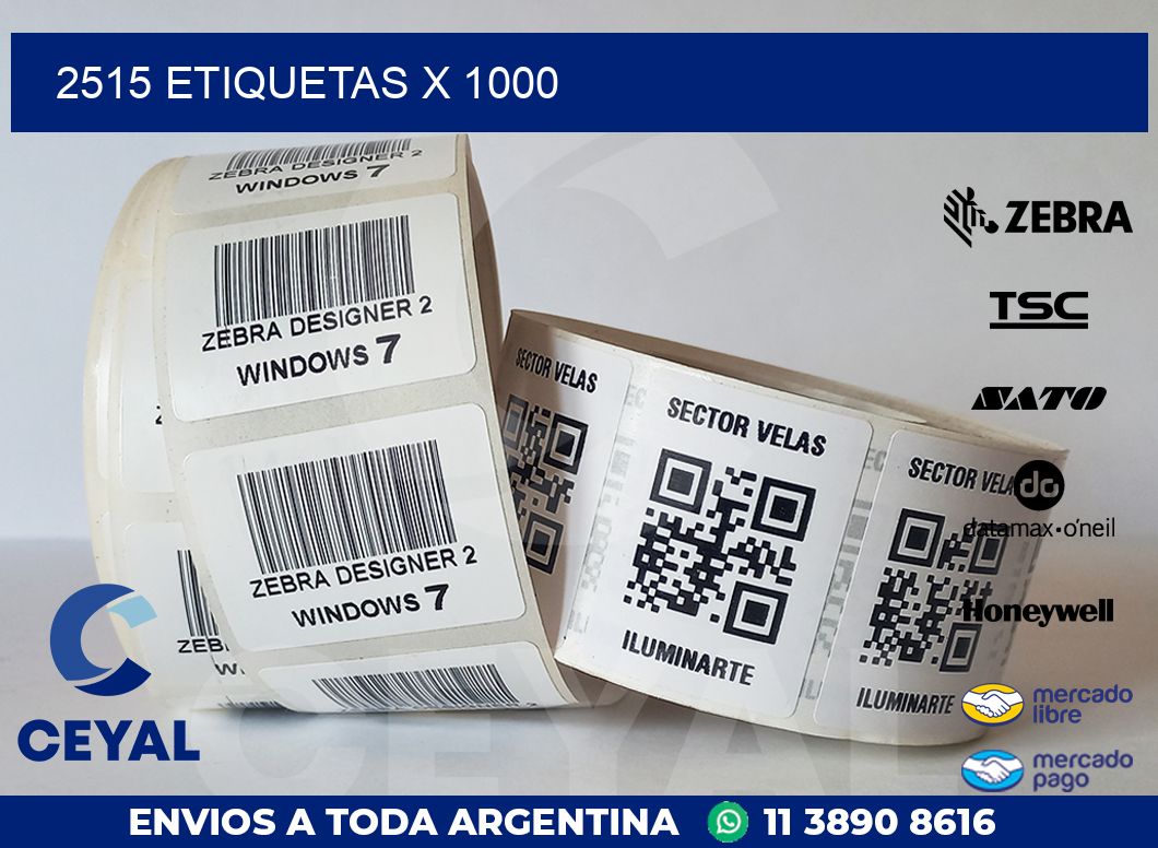 2515 ETIQUETAS X 1000