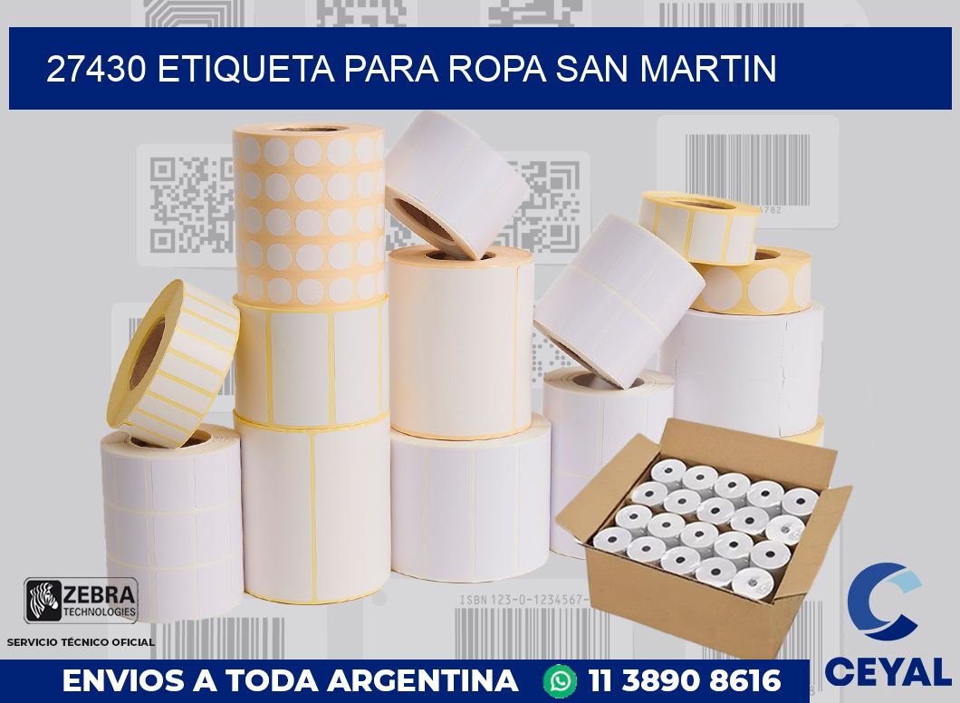 27430 ETIQUETA PARA ROPA SAN MARTIN